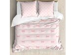 Abakuhaus Copripiumino Per Neonati, Righe Verticali A Farfalla, Antiacaro, Adatto A Chi Soffre Di Allergie, Con Federe, 155 Cm X 220 Cm - 80 X 80 Cm, Rosa Pallido