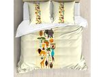 Abakuhaus Copripiumino Africano, Bordi Storici, Antiacaro, Adatto A Chi Soffre Di Allergie, Con Federe, 155 Cm X 220 Cm - 80 X 80 Cm, Multicolore