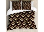 Abakuhaus Copripiumino Africano, Pelle Di Ghepardo Indigeno, Antiacaro, Adatto A Chi Soffre Di Allergie, Con Federe, 155 Cm X 220 Cm - 80 X 80 Cm, Marrone Scuro, Beige, Marrone