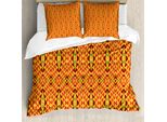 Abakuhaus Copripiumino Africano, Motivi Orientali Antichi, Antiacaro, Adatto A Chi Soffre Di Allergie, Con Federe, 200 Cm X 200 Cm - 80 X 80 Cm, Multicolore