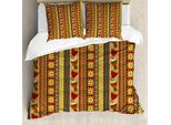 Abakuhaus Copripiumino Africano, Djembe Drums Geometric, Antiacaro, Adatto A Chi Soffre Di Allergie, Con Federe, 155 Cm X 220 Cm - 80 X 80 Cm, Multicolore