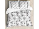 Abakuhaus Copripiumino Astratto, Motivo Denti Di Leone, Antiacaro, Adatto A Chi Soffre Di Allergie, Con Federe, 155 Cm X 220 Cm - 80 X 80 Cm, Rose Essiccate