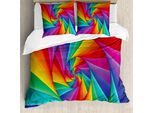Abakuhaus Copripiumino Trippy, Arte Astratta Vivid-Strudel, Antiacaro, Adatto A Chi Soffre Di Allergie, Con Federe, 200 Cm X 200 Cm - 80 X 80 Cm, Multicolore