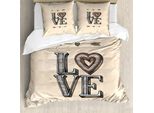 Abakuhaus Copripiumino, Grunge Vintage-Boho Arrows, Antiacaro, Adatto A Chi Soffre Di Allergie, Con Federe, 200 Cm X 200 Cm - 80 X 80 Cm, Beige Grigio Arancione