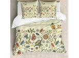 Abakuhaus Copripiumino Con Fiori, Primavera In Fiore, Antiacaro, Adatto A Chi Soffre Di Allergie, Con Federe, 200 Cm X 200 Cm - 80 X 80 Cm, Multicolore
