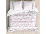 Abakuhaus Copripiumino Aerei, Rosa Airships, Antiacaro, Adatto A Chi Soffre Di Allergie, Con Federe, 200 Cm X 200 Cm - 80 X 80 Cm, Azzurro Pallido Blu Navy