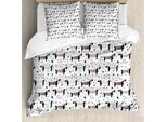 Abakuhaus Copripiumino Per Amanti Dei Cani, Cuccioli Di Bassotto, Antiacaro, Adatto A Chi Soffre Di Allergie, Con Federe, 200 Cm X 200 Cm - 80 X 80 Cm, Multicolore