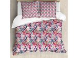 Abakuhaus Copripiumino Paisley, Fiori Colorati, Antiacaro, Adatto A Chi Soffre Di Allergie, Con Federe, 155 Cm X 220 Cm - 80 X 80 Cm, Multicolore