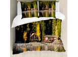 Abakuhaus Lake Tahoe Copripiumino, Foto Carnelian Bay, Antiacaro, Adatto A Chi Soffre Di Allergie, Con Federe, 200 Cm X 200 Cm - 80 X 80 Cm, Multicolore