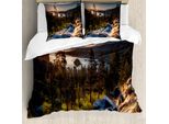 Abakuhaus Lake Tahoe Copripiumino, Romantici Luoghi Degli Stati Uniti, Antiacaro, Adatto A Chi Soffre Di Allergie, Con Federe, 200 Cm X 200 Cm - 80 X 80 Cm, Multicolore