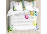Abakuhaus Copripiumino Capodanno, Tema Palline Colorate, Antiacaro, Adatto A Chi Soffre Di Allergie, Con Federe, 155 Cm X 220 Cm - 80 X 80 Cm, Multicolore