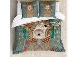 Abakuhaus Copripiumino Lama, Tessuto Alpaca, Antiacaro, Adatto A Chi Soffre Di Allergie, Con Federe, 155 Cm X 220 Cm - 80 X 80 Cm, Multicolore