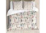 Abakuhaus Copripiumino Lama, Childish Cactus Animal, Antiacaro, Adatto A Chi Soffre Di Allergie, Con Federe, 155 Cm X 220 Cm - 80 X 80 Cm, Multicolore