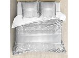 Abakuhaus Copripiumino Grigio, Waves Dots Natale, Antiacaro, Adatto A Chi Soffre Di Allergie, Con Federe, 155 Cm X 220 Cm - 80 X 80 Cm, Grigio Bianco