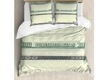 Abakuhaus Copripiumino, Motivo Con Cornici Di Banconote Da Un Dollaro, Antiacaro, Adatto A Chi Soffre Di Allergie, Con Federe, 200 Cm X 200 Cm - 80 X 80 Cm, Verde Chiaro Grigio