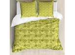 Abakuhaus Copripiumino Etnico, Motivi Paisley, Antiacaro, Adatto A Chi Soffre Di Allergie, Con Federe, 200 Cm X 200 Cm - 80 X 80 Cm, Lime E Verde Avocado