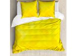 Abakuhaus Copripiumino Giallo, Motivo A Rombi Moderno, Antiacaro, Adatto A Chi Soffre Di Allergie, Con Federe, 200 Cm X 200 Cm - 80 X 80 Cm, Giallo Calendula