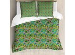 Abakuhaus Copripiumino Con Pista Automobilistica, Suburbano, Antiacaro, Adatto A Chi Soffre Di Allergie, Con Federe, 200 Cm X 200 Cm - 80 X 80 Cm, Multicolore