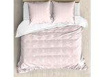 Abakuhaus Copripiumino Rosa E Bianco, Victorian Girly, Antiacaro, Adatto A Chi Soffre Di Allergie, Con Federe, 200 Cm X 200 Cm - 80 X 80 Cm, Bianco Cipria