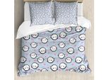 Abakuhaus Narwal Copripiumino, Balene Cartoon, Antiacaro, Adatto A Chi Soffre Di Allergie, Con Federe, 155 Cm X 220 Cm - 80 X 80 Cm, Multicolore