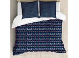 Abakuhaus 4 Luglio Copripiumino, Freedom Holiday, Antiacaro, Adatto A Chi Soffre Di Allergie, Con Federe, 155 Cm X 220 Cm - 80 X 80 Cm, Blu Ardesia, Rosso, Bianco
