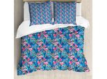Abakuhaus Copripiumino In Foglia Di Banano, Fenicottero Acquerellato, Antiacaro, Adatto A Chi Soffre Di Allergie, Con Federe, 155 Cm X 220 Cm - 80 X 80 Cm, Multicolore