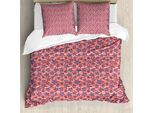 Abakuhaus 4 Luglio Copripiumino, Bandiera Americana, Antiacaro, Adatto A Chi Soffre Di Allergie, Con Federe, 200 Cm X 200 Cm - 80 X 80 Cm, Rosso, Bianco, Blu Viola