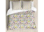 Set Copripiumino Abakuhaus Per Letti Matrimoniali, Allegro E Colorato Con Motivi Cartoon, Antiacaro E Anallergico, Con Federe, Multicolore