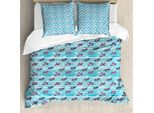 Abakuhaus Copripiumino Weinlese-Flugzeug, Craft Colorato, Antiacaro, Adatto A Chi Soffre Di Allergie, Con Federe, 155 Cm X 220 Cm - 80 X 80 Cm, Multicolore