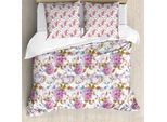 Abakuhaus Copripiumino Con Fiori, Paesaggio Primaverile Vintage, Antiacaro, Adatto A Chi Soffre Di Allergie, Con Federe, 200 Cm X 200 Cm - 80 X 80 Cm, Multicolore