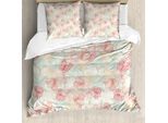 Abakuhaus Copripiumino Con Fiori, Orchid In Colori Tenui, Antiacaro, Adatto A Chi Soffre Di Allergie, Con Federe, 155 Cm X 220 Cm - 80 X 80 Cm, Multicolore