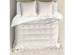 Abakuhaus Copripiumino Floreale, Flourish Natur, Antiacaro, Adatto A Chi Soffre Di Allergie, Con Federe, 155 Cm X 220 Cm - 80 X 80 Cm, Beige Chiaro