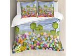 Abakuhaus Copripiumino Per Asilo Nido, Spring Meadow BlüTen, Antiacaro, Adatto A Chi Soffre Di Allergie, Con Federe, 200 Cm X 200 Cm - 80 X 80 Cm, Multicolore