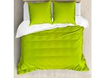 Abakuhaus Lime Green Copripiumino, Colori Pastello Sfumati, Antiacaro, Adatto A Chi Soffre Di Allergie, Con Federe, 155 Cm X 220 Cm - 80 X 80 Cm, Verde Mela