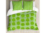 Abakuhaus Lime Green Copripiumino, Semplice Geometrico, Antiacaro, Adatto A Chi Soffre Di Allergie, Con Federe, 155 Cm X 220 Cm - 80 X 80 Cm, Verde Mandorla