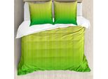 Abakuhaus Lime Green Copripiumino, A Righe Futuristico, Antiacaro Adatto A Chi Soffre Di Allergie Con Federe, 200 Cm X 200 Cm - 80 X 80 Cm, Verde Pallido