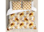 Abakuhaus Copripiumino Con Fiori Gialli, Sunflower Blossom, Antiacaro, Adatto A Chi Soffre Di Allergie, Con Federe, 155 Cm X 220 Cm - 80 X 80 Cm, Yellow Marigold