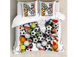 Abakuhaus Lettera N Copripiumino, Palline Assortite Capitale, Antiacaro Adatto A Chi Soffre Di Allergie Con Federe, 155 Cm X 220 Cm - 80 X 80 Cm, Multicolore
