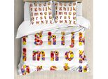 Abakuhaus Lettera Copripiumino, Blooming Natur Blumen, Antiacaro, Adatto A Chi Soffre Di Allergie, Con Federe, 155 Cm X 220 Cm - 80 X 80 Cm, Multicolore