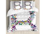 Abakuhaus Lettera B Copripiumino, Tema Bellezza Fragilità, Antiacaro, Adatto A Chi Soffre Di Allergie, Con Federe, 155 Cm X 220 Cm - 80 X 80 Cm, Multicolore