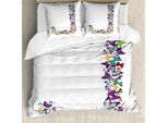 Abakuhaus Lettera J Copripiumino, Alphabet Tropic Natur, Antiacaro, Adatto A Chi Soffre Di Allergie, Con Federe, 155 Cm X 220 Cm - 80 X 80 Cm, Multicolore