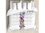 Abakuhaus Lettera T Copripiumino, Lingua Primavera, Antiacaro, Adatto A Chi Soffre Di Allergie, Con Federe, 200 Cm X 200 Cm - 80 X 80 Cm, Multicolore