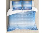 Abakuhaus Copripiumino Invernale, Icy Boot Tempo Soleggiato, Antiacaro, Adatto A Chi Soffre Di Allergie, Con Federe, 155 Cm X 220 Cm - 80 X 80 Cm, Blu E Bianco