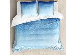 Abakuhaus Copripiumino Invernale, Acquerello Ombre Natale, Antiacaro, Adatto A Chi Soffre Di Allergie, Con Federe, 200 Cm X 200 Cm - 80 X 80 Cm, Blu E Bianco