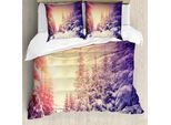 Abakuhaus Copripiumino Invernale, Scena Drammatica Dell'alba, Antiacaro, Adatto A Chi Soffre Di Allergie, Con Federe, 200 Cm X 200 Cm - 80 X 80 Cm, Multicolore