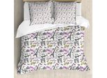 Abakuhaus Paris Copripiumino, Food Fashion Love, Antiacaro, Adatto A Chi Soffre Di Allergie, Con Federe, 200 Cm X 200 Cm - 80 X 80 Cm, Multicolore