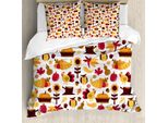 Abakuhaus Copripiumino Ernte, Composizione, Antiacaro, Adatto A Chi Soffre Di Allergie, Con Federe, 200 Cm X 200 Cm - 80 X 80 Cm, Arancione Rosso Marrone