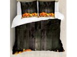 Abakuhaus Copripiumino Harvest, Zucche Del Ringraziamento, Antiacaro, Adatto A Chi Soffre Di Allergie, Con Federe, 155 Cm X 220 Cm - 80 X 80 Cm, Marrone Arancione