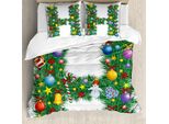 Abakuhaus Lettera H Copripiumino, Lettere Maiuscole Albero, Antiacaro Adatto A Chi Soffre Di Allergie Con Federe, 200 Cm X 200 Cm - 80 X 80 Cm, Multicolore