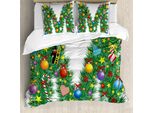 Abakuhaus Lettera M Copripiumino, Colorato, Antiacaro, Adatto A Chi Soffre Di Allergie, Con Federe, 155 Cm X 220 Cm - 80 X 80 Cm, Multicolore